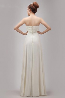 A-Line Strapless Long Chiffon Prom Evening Formal Party Dresses ED010523