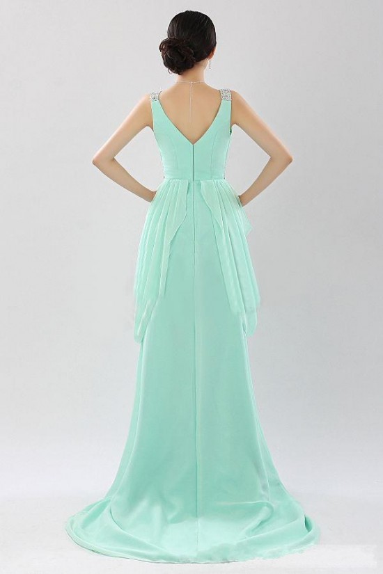 A-Line Beaded Long Chiffon Prom Evening Formal Party Dresses ED010525