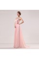 Empire Strapless Beaded Long Chiffon Prom Evening Formal Party Dresses/Maternity Evening Dresses ED010528