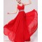 A-Line Beaded Long Red Chiffon Prom Evening Formal Party Dresses ED010529