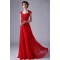 A-Line Long Beaded Red Chiffon Prom Evening Formal Party Dresses ED010531