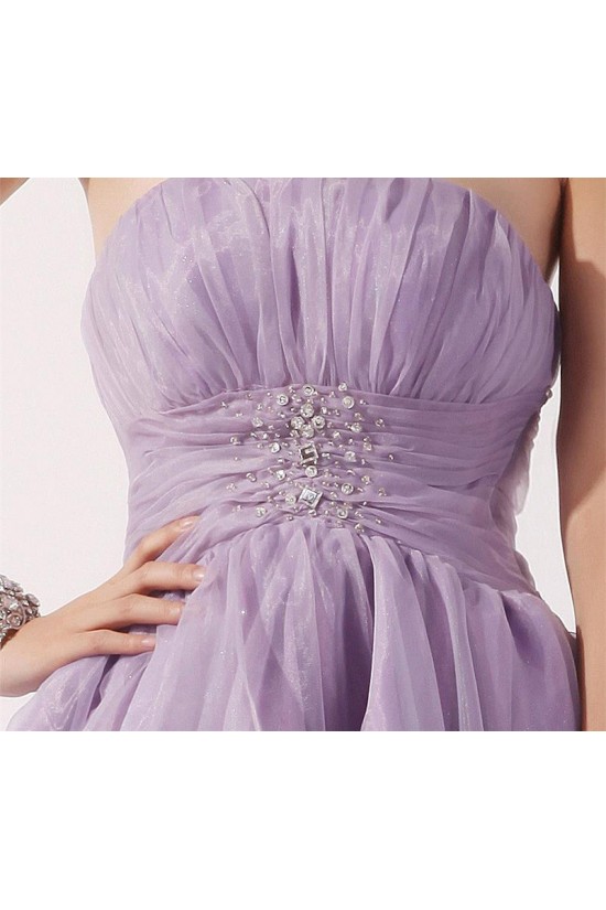 High Low Strapless Short Prom Evening Formal Party Dresses ED010532