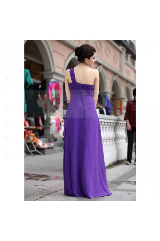 Empire One-Shoulder Beaded Long Purple Chiffon Prom Evening Formal Party Dresses/Maternity Evening Dresses ED010537 Empire One-Shoulder Beaded Long Purple Chiffon Prom Evening Formal Party Dresses/Maternity Evening Dresses ED010537
