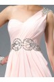 A-Line One-Shoulder Beaded Long Pink Chiffon Prom Evening Formal Party Dresses ED010543 A-Line One-Shoulder Beaded Long Pink Chiffon Prom Evening Formal Party Dresses ED010543