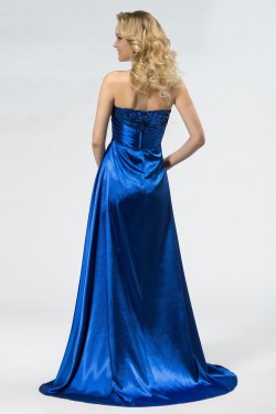 High Low Sweetheart Blue Sequin Prom Evening Formal Party Dresses ED010544