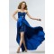 High Low Sweetheart Blue Sequin Prom Evening Formal Party Dresses ED010544