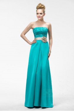 A-Line Strapless Long Prom Evening Formal Party Dresses ED010546