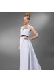 A-Line Cap Sleeve Beaded Long White Chiffon Prom Evening Formal Party Dresses ED010548 A-Line Cap Sleeve Beaded Long White Chiffon Prom Evening Formal Party Dresses ED010548