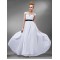 A-Line Cap Sleeve Beaded Long White Chiffon Prom Evening Formal Party Dresses ED010548