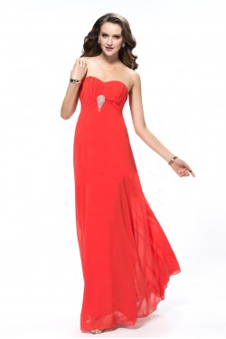 Empire Sweetheart Long Chiffon Prom Evening Formal Party Dresses/Maternity Evening Dresses ED010553