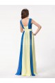A-Line V-Neck Beaded Long Chiffon Prom Evening Formal Party Dresses ED010558