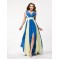 A-Line V-Neck Beaded Long Chiffon Prom Evening Formal Party Dresses ED010558