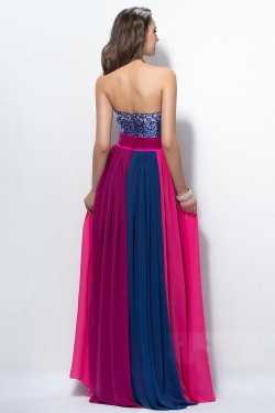 A-Line Sweetheart Beaded Long Chiffon Prom Evening Formal Party Dresses ED010560