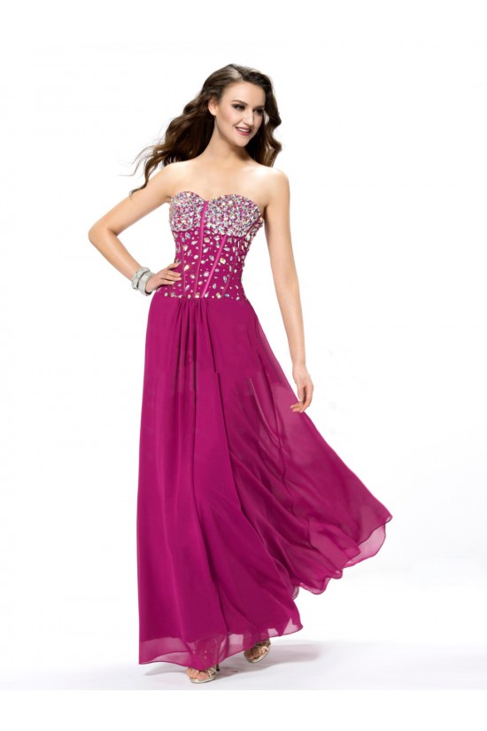 A-Line Sweetheart Beaded Long Chiffon Prom Evening Formal Party Dresses ED010561 A-Line Sweetheart Beaded Long Chiffon Prom Evening Formal Party Dresses ED010561