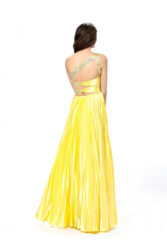 A-Line One-Shoulder Beaded Long Yellow Prom Evening Formal Party Dresses ED010563 A-Line One-Shoulder Beaded Long Yellow Prom Evening Formal Party Dresses ED010563