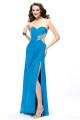 Sheath/Column Sweetheart Long Blue Beaded Prom Evening Formal Party Dresses ED010564
