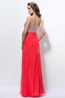 Empire Sweetheart Beaded Long Chiffon Prom Evening Formal Party Dresses/Maternity Evening Dresses ED010565