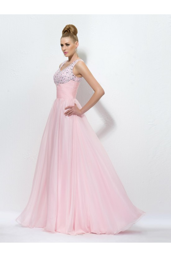 A-Line Beaded Long Pink Prom Evening Formal Party Dresses ED010566 A-Line Beaded Long Pink Prom Evening Formal Party Dresses ED010566