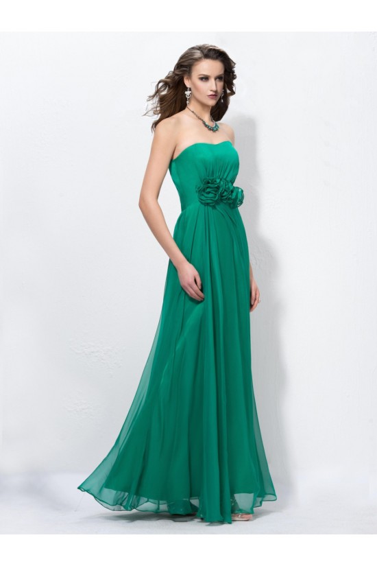 Sheath/Column Strapless Long Green Chiffon Prom Evening Formal Party Dresses ED010568 Sheath/Column Strapless Long Green Chiffon Prom Evening Formal Party Dresses ED010568