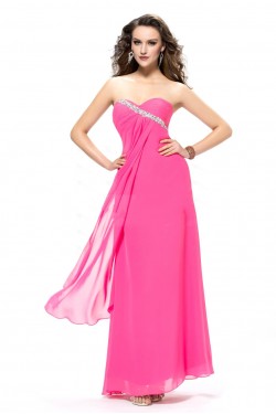 Sweetheart Beaded Long Chiffon Prom Evening Formal Party Dresses ED010571