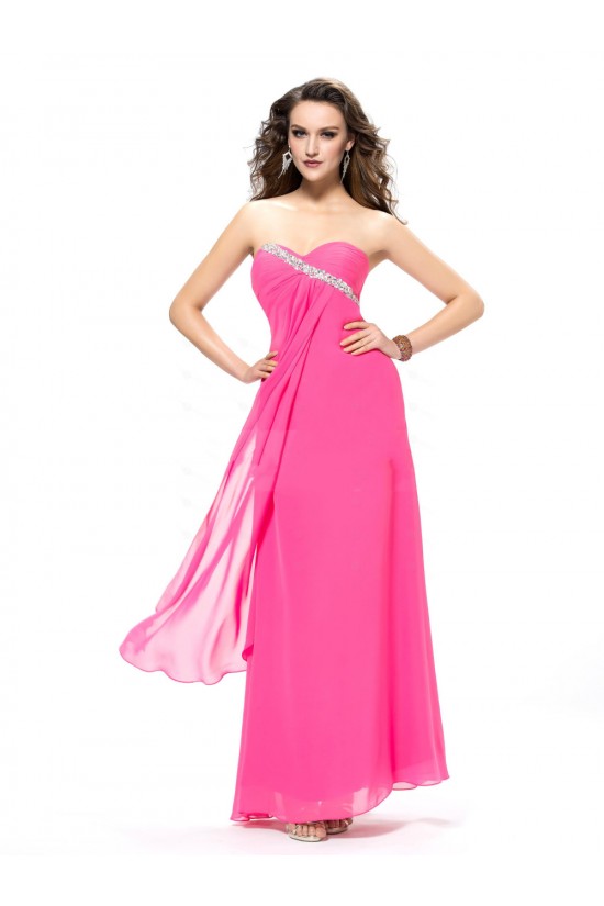 Sweetheart Beaded Long Chiffon Prom Evening Formal Party Dresses ED010571