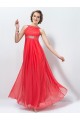 Empire Beaded Long Red Chiffon Prom Evening Formal Party Dresses ED010572