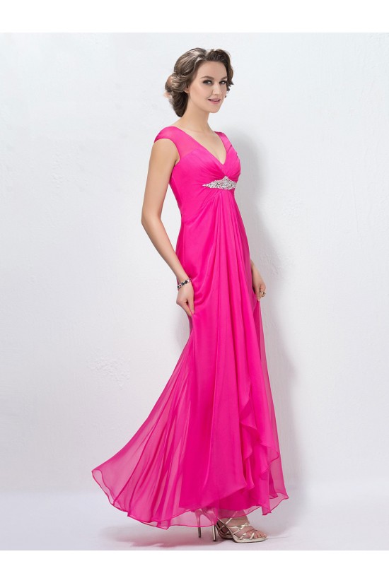 Sheath V-Neck Long Pink Beaded Chiffon Prom Evening Formal Party Dresses ED010574 Sheath V-Neck Long Pink Beaded Chiffon Prom Evening Formal Party Dresses ED010574