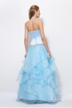 A-Line Sweetheart Beaded Long Blue Prom Evening Formal Party Dresses ED010580