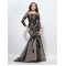 Vintage Appliques Trumpet Bateau Neck 3/4-Length Sleeves Long Prom Evening Formal Party Dresses ED010586