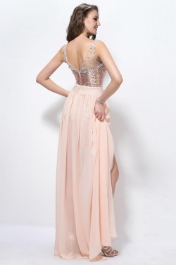 Modest Beaded Sequins Prom Evening Formal Party Dresses ED010589