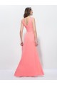 A-Line V-Neck Long Chiffon Prom Evening Formal Party Dresses ED010590