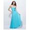 A-Line Sweetheart Long Blue Chiffon Prom Evening Formal Party Dresses ED010591