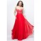 A-Line Sweetheart Beaded Long Red Chiffon Prom Evening Formal Party Dresses ED010593