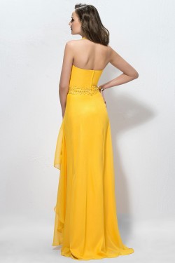 A-Line Halter Long Beaded Chiffon Prom Evening Formal Party Dresses ED010594