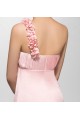 Empire One-Shoulder Long Pink Prom Evening Formal Party Dresses Maternity Evening Dresses ED010600