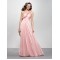 Empire One-Shoulder Long Pink Prom Evening Formal Party Dresses Maternity Evening Dresses ED010600