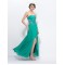 Sheath Strapless Split-Front Beaded Long Chiffon Prom Evening Formal Party Dresses ED010603