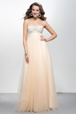 Empire Sweetheart Beaded Long Chiffon Prom Formal Dresses Maternity Evening Dresses ED010604