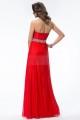A-Line Sweetheart Beaded Long Red Chiffon Prom Evening Formal Party Dresses ED010606