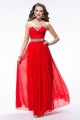 A-Line Sweetheart Beaded Long Red Chiffon Prom Evening Formal Party Dresses ED010606