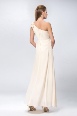 A-Line One-Shoulder Beaded Long Chiffon Prom Evening Formal Party Dresses ED010609