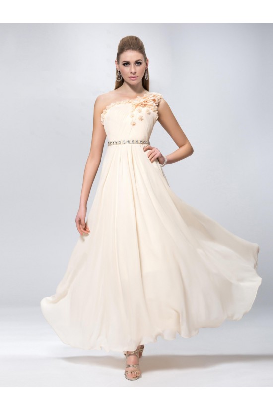A-Line One-Shoulder Beaded Long Chiffon Prom Evening Formal Party Dresses ED010609 A-Line One-Shoulder Beaded Long Chiffon Prom Evening Formal Party Dresses ED010609