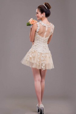 Elegant Short Jewel Prom Evening Cocktail Homecoming Dresses ED010610