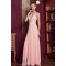 Empire Halter Beaded Long Pink Chiffon Prom Evening Formal Party Dresses ED010612