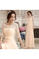Sheath/Column Half Sleeve Bateau Long Chiffon Prom Evening Formal Party Dresses ED010613