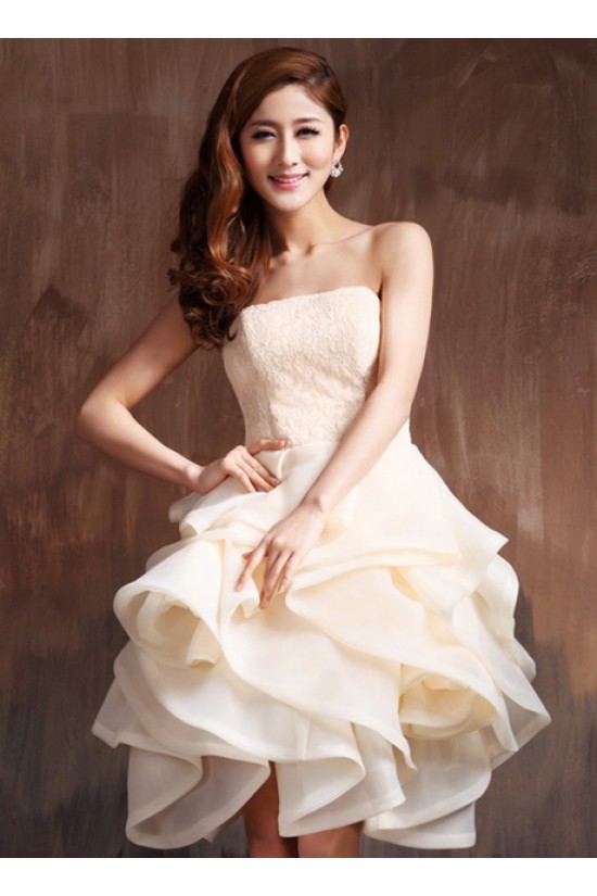 Short Strapless Lace Prom Evening Cocktail Homecoming Dresses ED010617 Short Strapless Lace Prom Evening Cocktail Homecoming Dresses ED010617