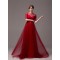 A-Line Half Sleeve Jewel Beaded Tulle Long Prom Evening Formal Party Dresses ED010618