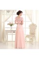 A-Line One-Shoulder Beaded Long Pink Lace and Chiffon Prom Evening Formal Party Dresses ED010621 A-Line One-Shoulder Beaded Long Pink Lace and Chiffon Prom Evening Formal Party Dresses ED010621