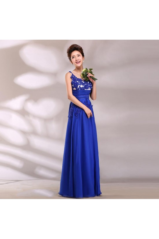 A-Line Appliques Long Blue Chiffon Prom Evening Formal Party Dresses ED010623 A-Line Appliques Long Blue Chiffon Prom Evening Formal Party Dresses ED010623