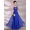 A-Line Appliques Long Blue Chiffon Prom Evening Formal Party Dresses ED010623